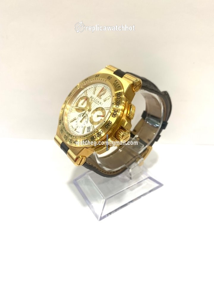 Bulgari Diagono Mens watch Unisex Automatic Yellow gold DP42 2