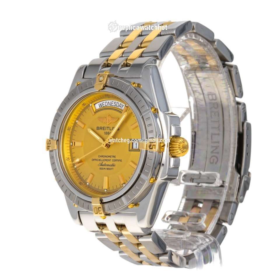 Breitling Headwind Mens watch Unisex Automatic Gold Steel B45355 2