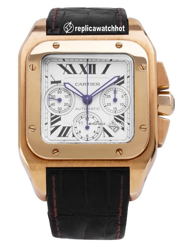 Cartier Santos 100 Mens watch Unisex Automatic Yellow gold 2741 2