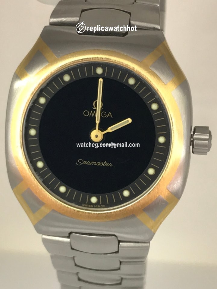 Omega Seamaster Mens watch Unisex Quartz Gold Steel DB 386.0820 2