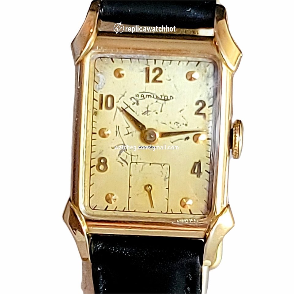 Hamilton Mens watch Unisex Manual winding Gold Steel Hamilton Grade 982 2