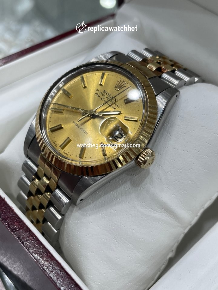 Rolex Air King Precision Mens watch Unisex Gold Steel Automatic 5701 2