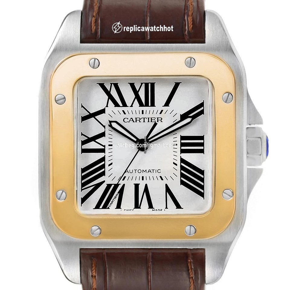 Cartier Santos 100 Mens watch Unisex Automatic Steel W20072X7 2
