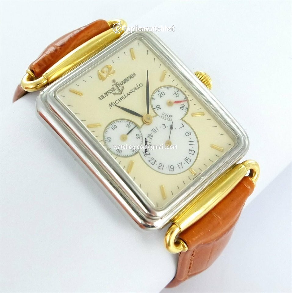 Ulysse Nardin Michelangelo Automatic Gold Steel 174-44 2