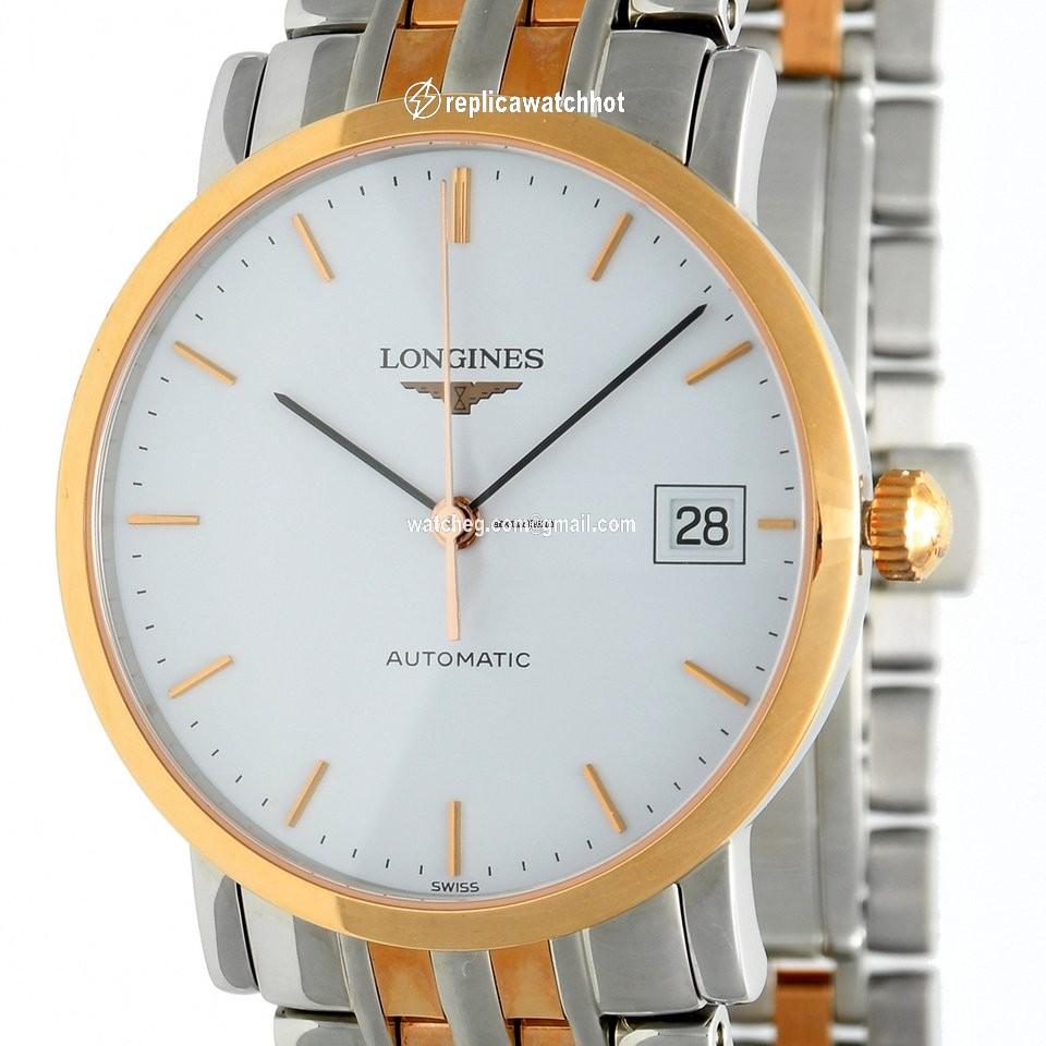 Longines Elegant Mens watch Unisex Automatic Gold Steel L4.809.5.12.7 2