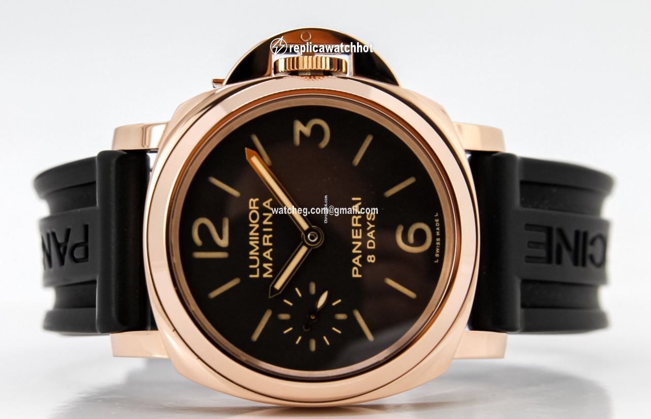 Panerai Luminor Marina 8 Days Mens watch Unisex Manual winding Red gold PAM 00511 2