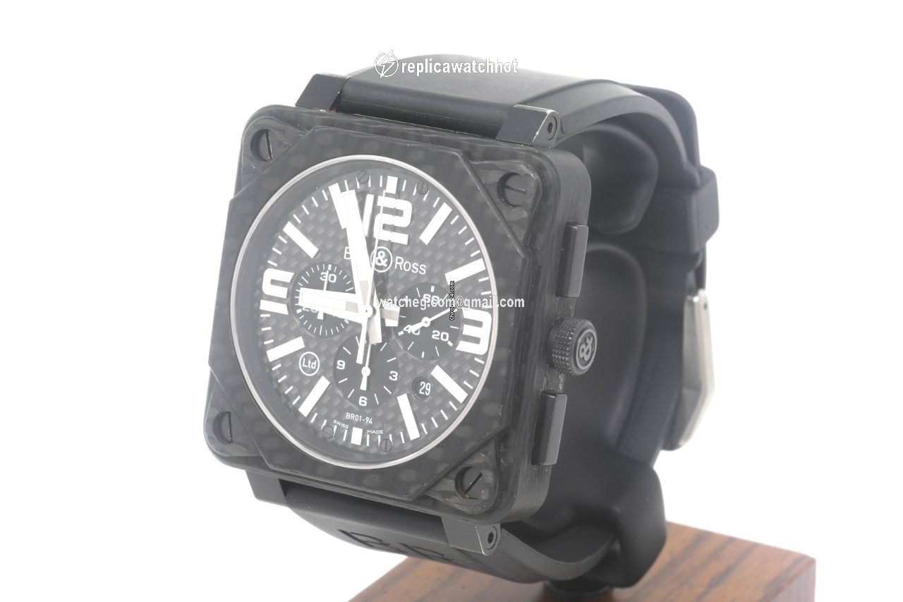 Bell & Ross BR 01-94 Chronographe Mens watch Unisex Automatic Steel BR0194-BL-CA 2