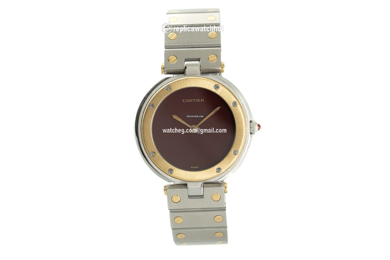 Cartier Santos Womens watch Quartz Gold Steel 8191 2