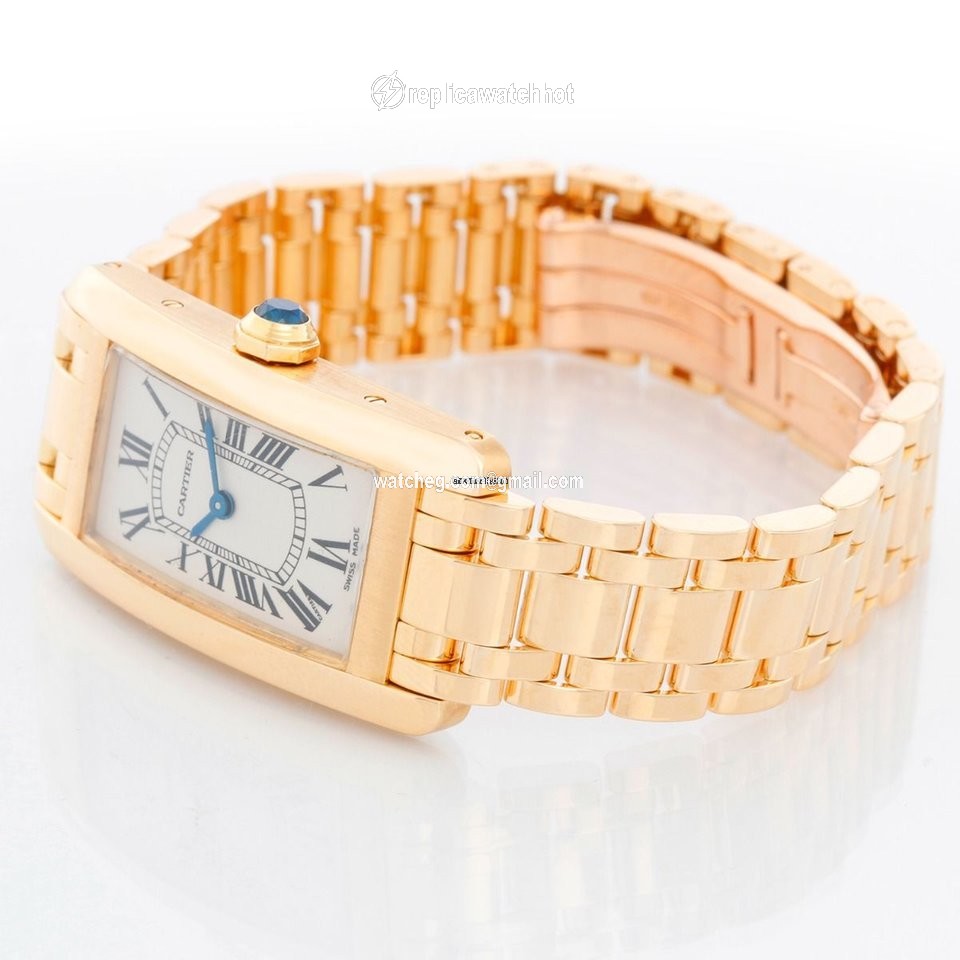 Cartier Tank Americaine Womens watch Quartz Yellow gold W26015K2 2