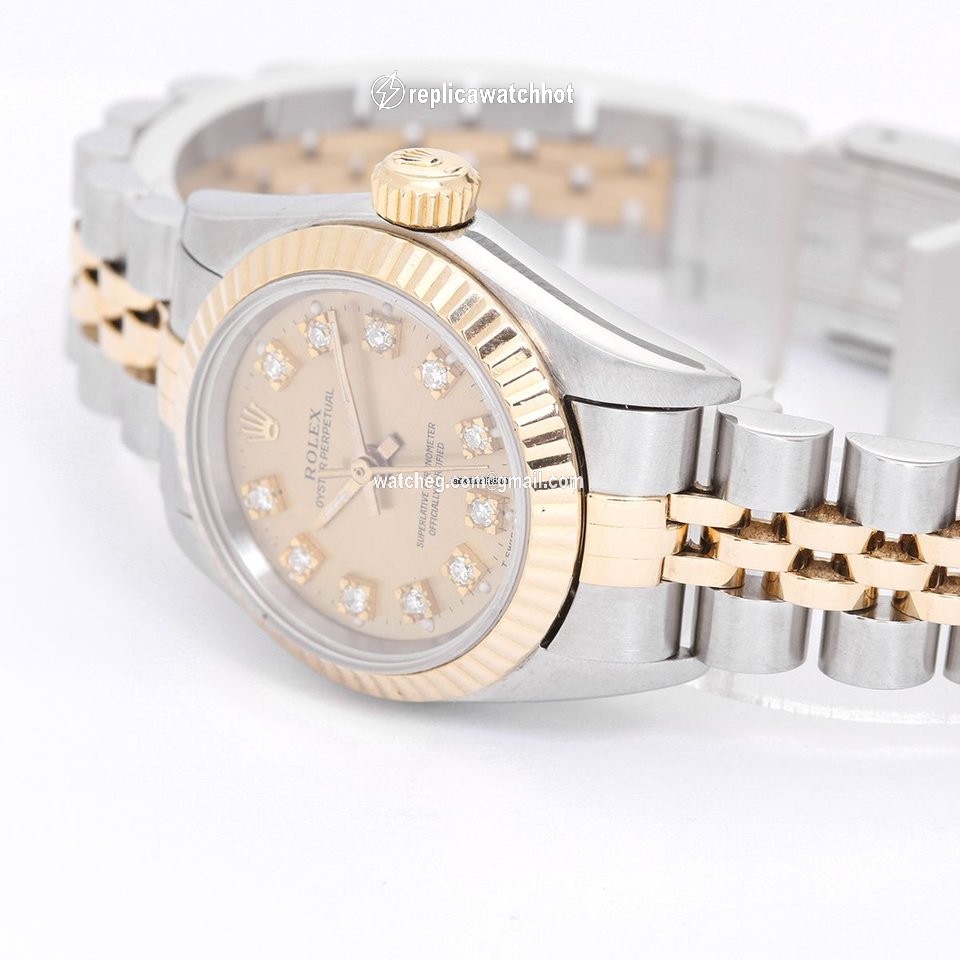 Rolex Oyster Perpetual Womens watch Gold Steel Automatic 67243 2