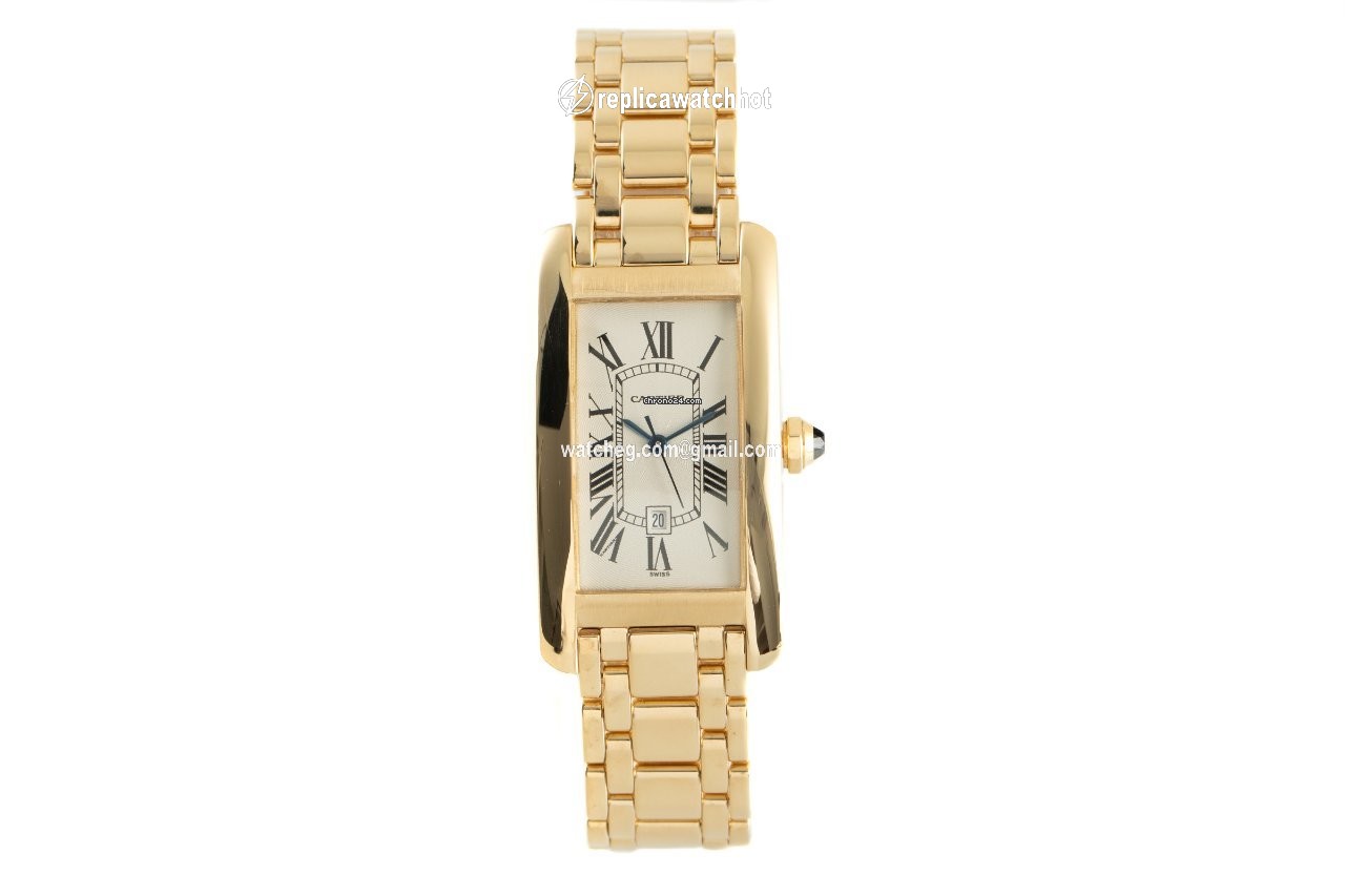 Cartier Tank Americaine Mens watch Unisex Automatic Yellow gold 1725 2