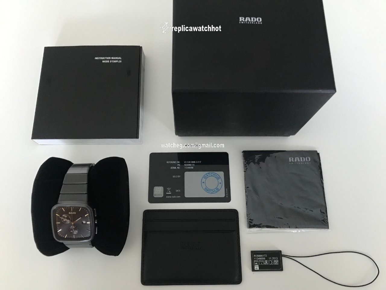 Rado r5.5 Mens watch Unisex Quartz Ceramic R28886172 2