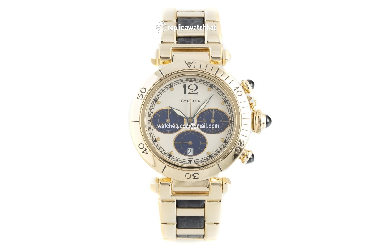 Cartier Pasha Mens watch Unisex Quartz Yellow gold 30009 2