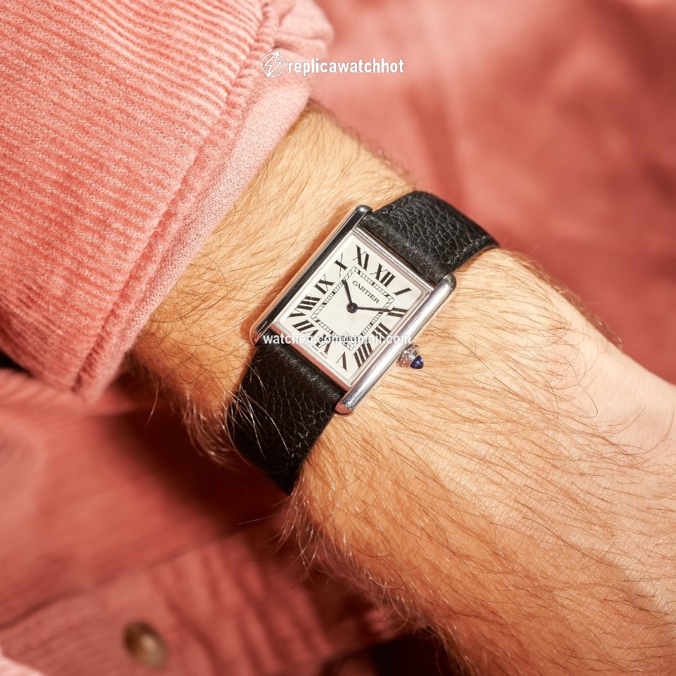 Cartier Tank Mens watch Unisex Quartz Steel 4323 2