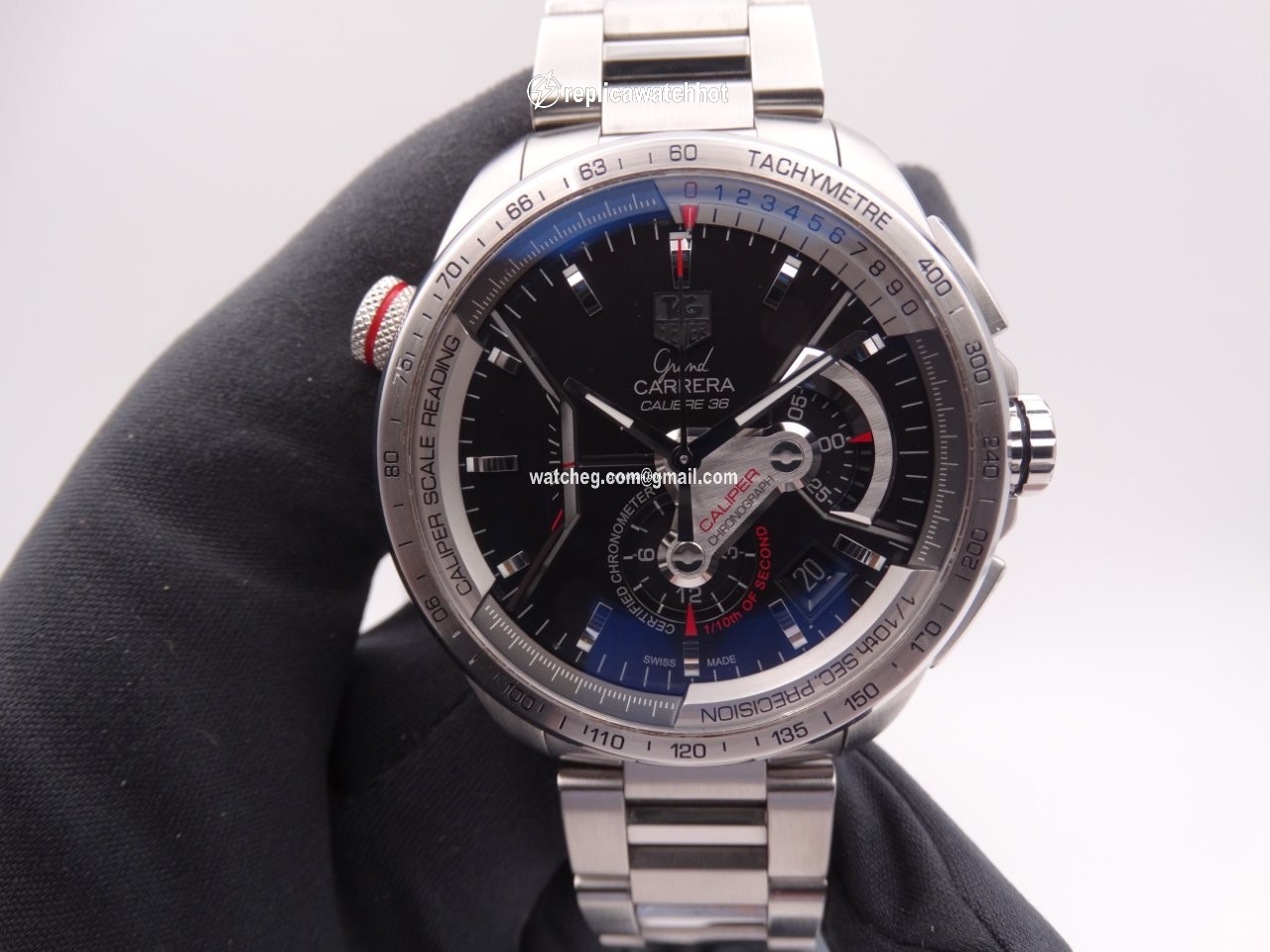 TAG Heuer Grand Carrera Mens watch Unisex Automatic Steel CAV5115.BA0902 2