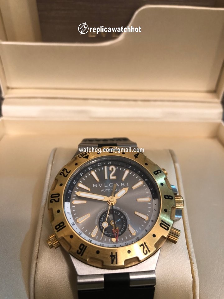 Bulgari Diagono Mens watch Unisex Automatic Yellow gold GMT 40 G 2