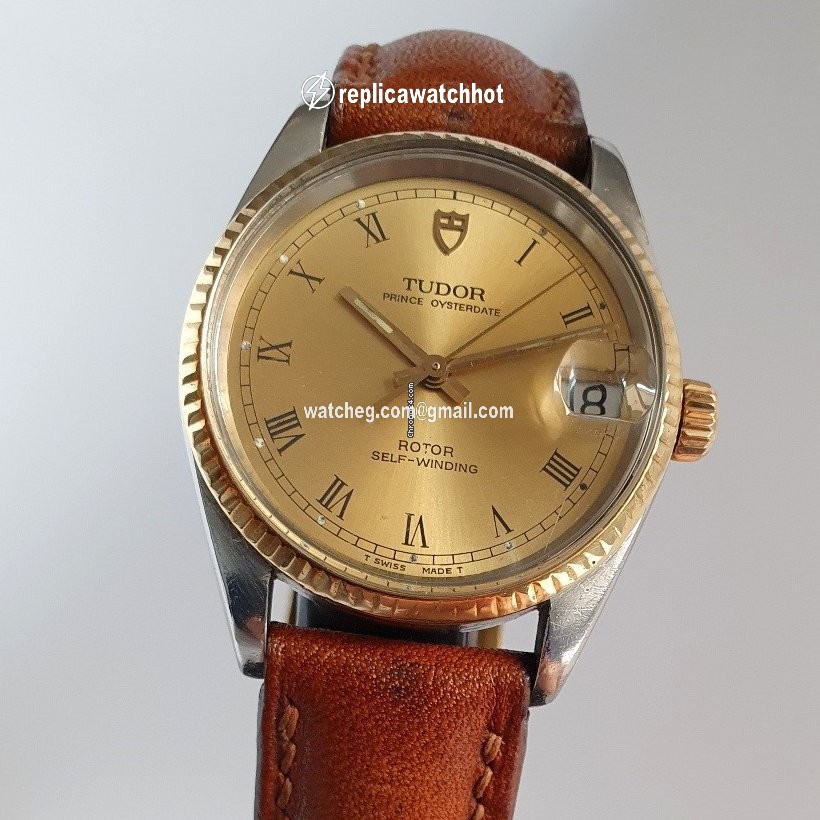 Tudor Prince Oysterdate Mens watch Unisex Automatic Gold Steel 75403 2