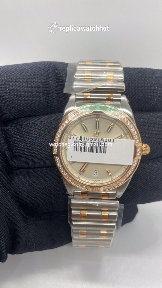 Breitling Chronomat Womens watch Quartz Gold Steel U77310591A1U1 2