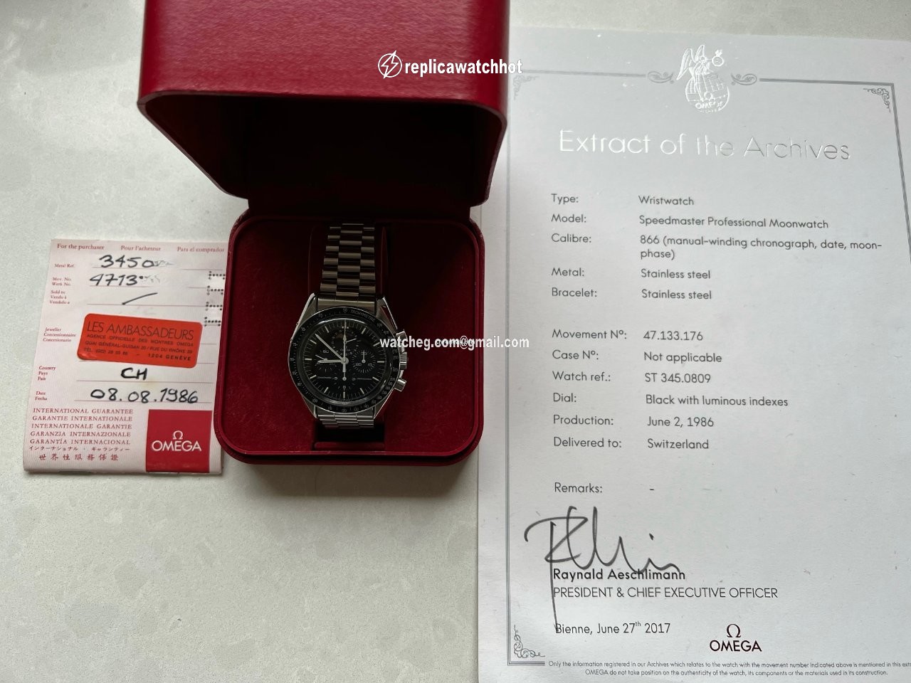 Omega Speedmaster Professional Moonwatch Moonphase Mens watch Unisex Manual winding Steel 345.0809 2