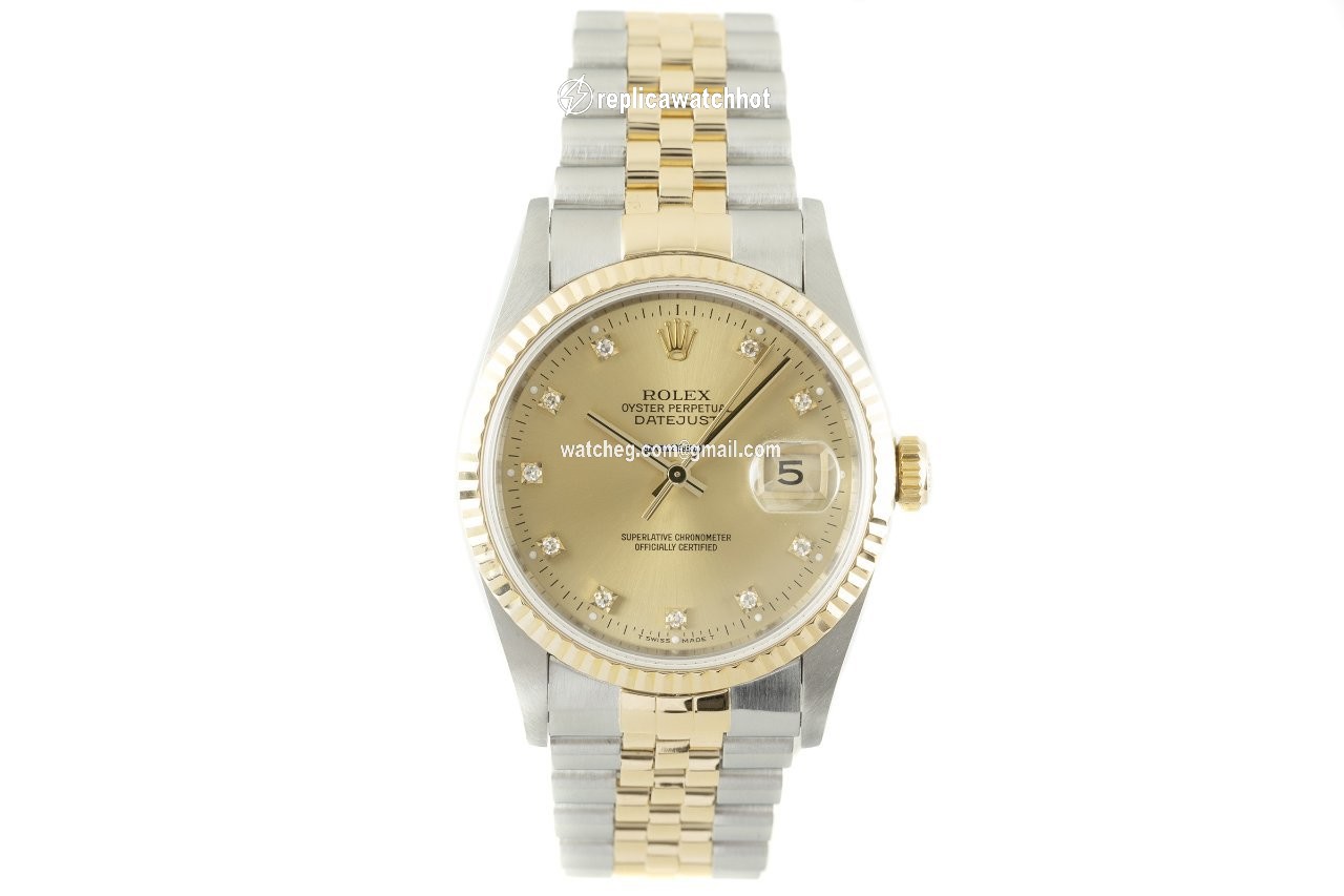 Rolex Datejust 36 Mens watch Unisex Gold Steel Automatic 16233 2