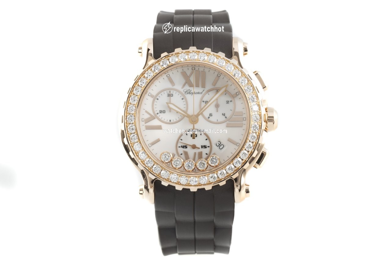 Chopard Happy Sport Womens watch Quartz Red gold 283583-5001 2