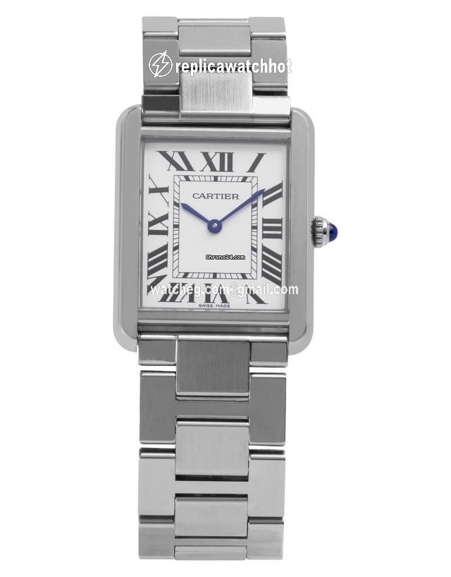 Cartier Tank Solo Mens watch Unisex Quartz Steel W5200014 3169 2