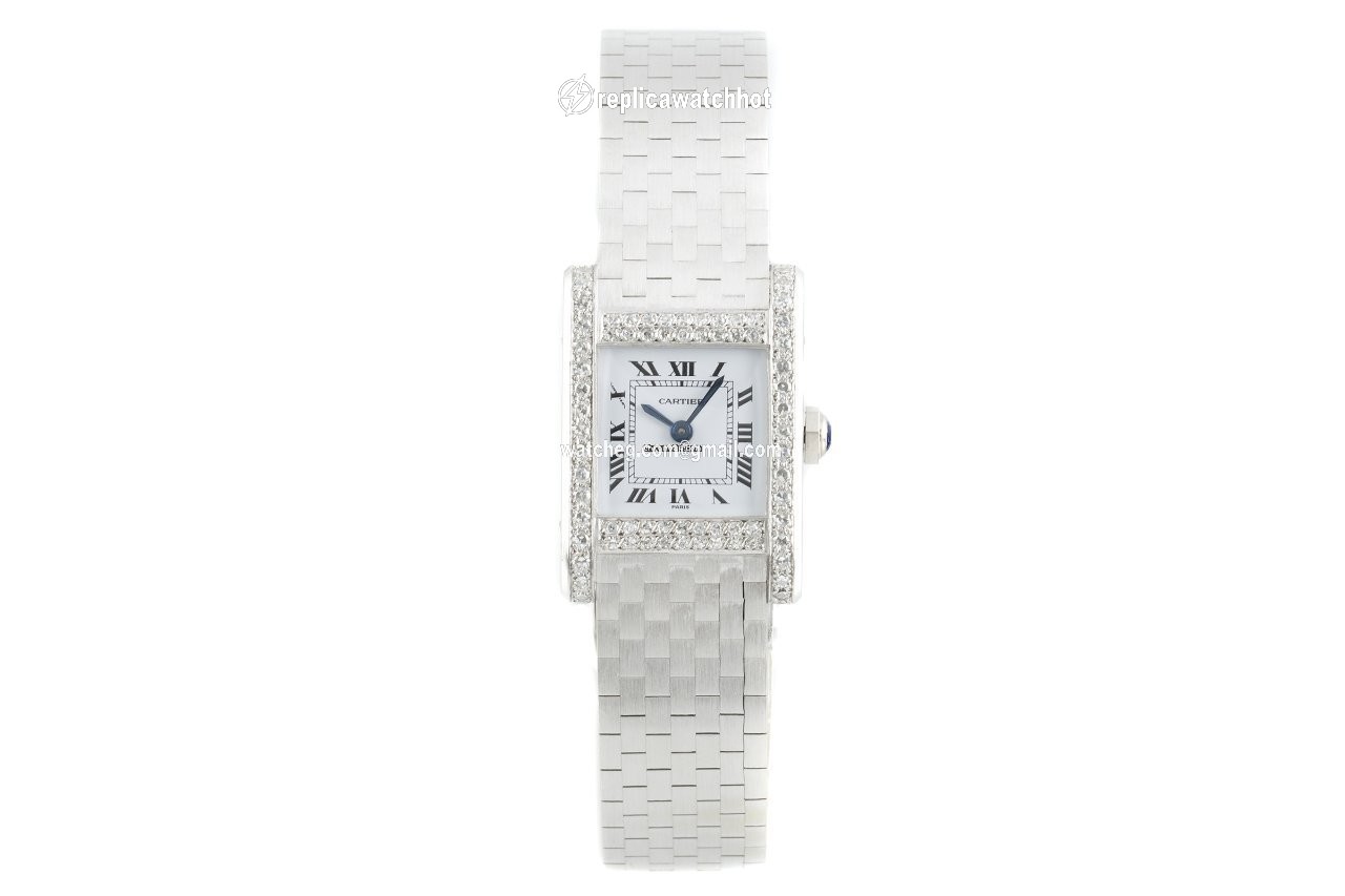 Cartier Tank Womens watch Manual winding White gold 78093 2