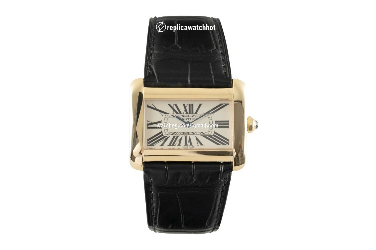 Cartier Tank Divan Womens watch Quartz Yellow gold 2602 2