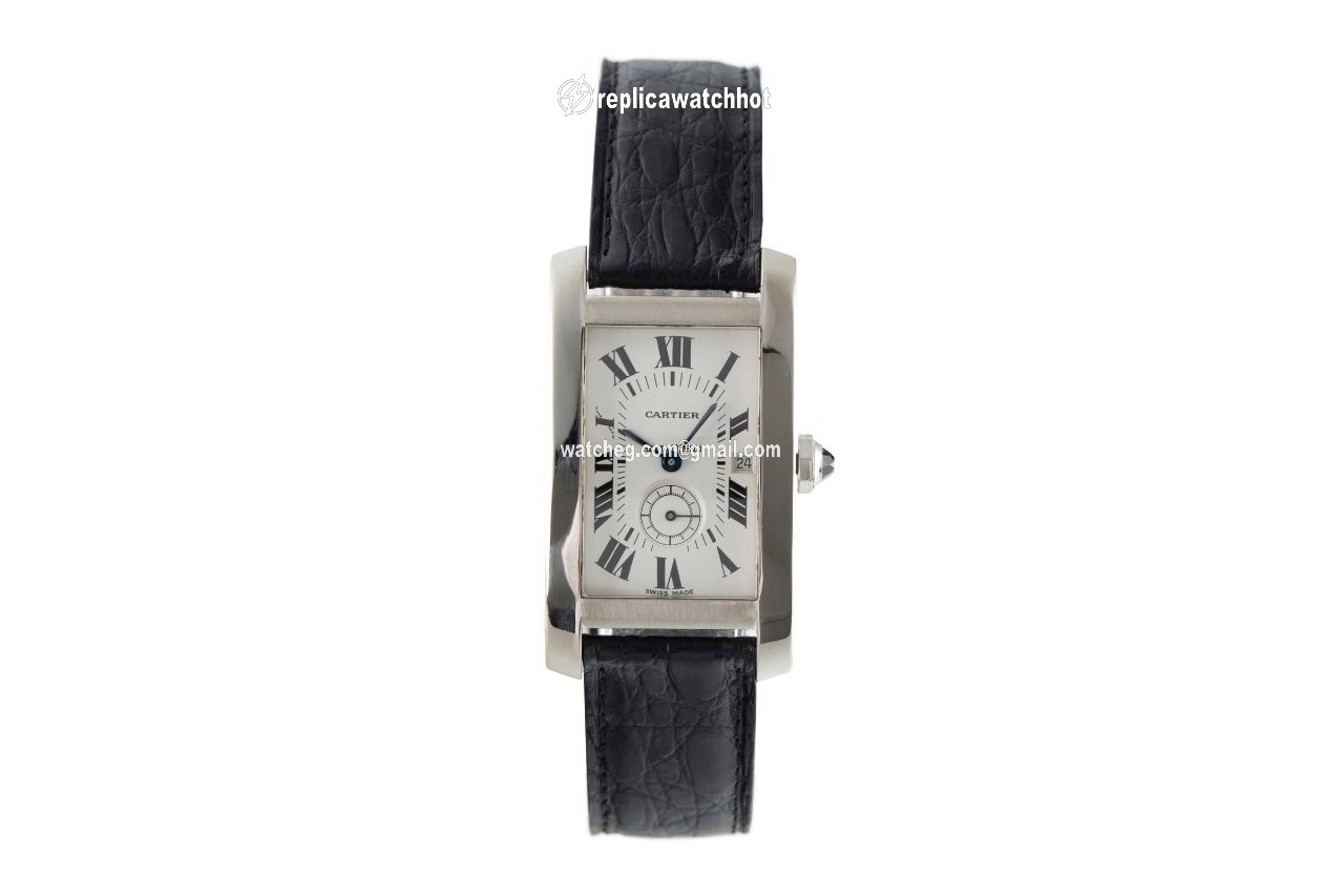 Cartier Tank Americaine Mens watch Unisex Quartz White gold 3012905 2