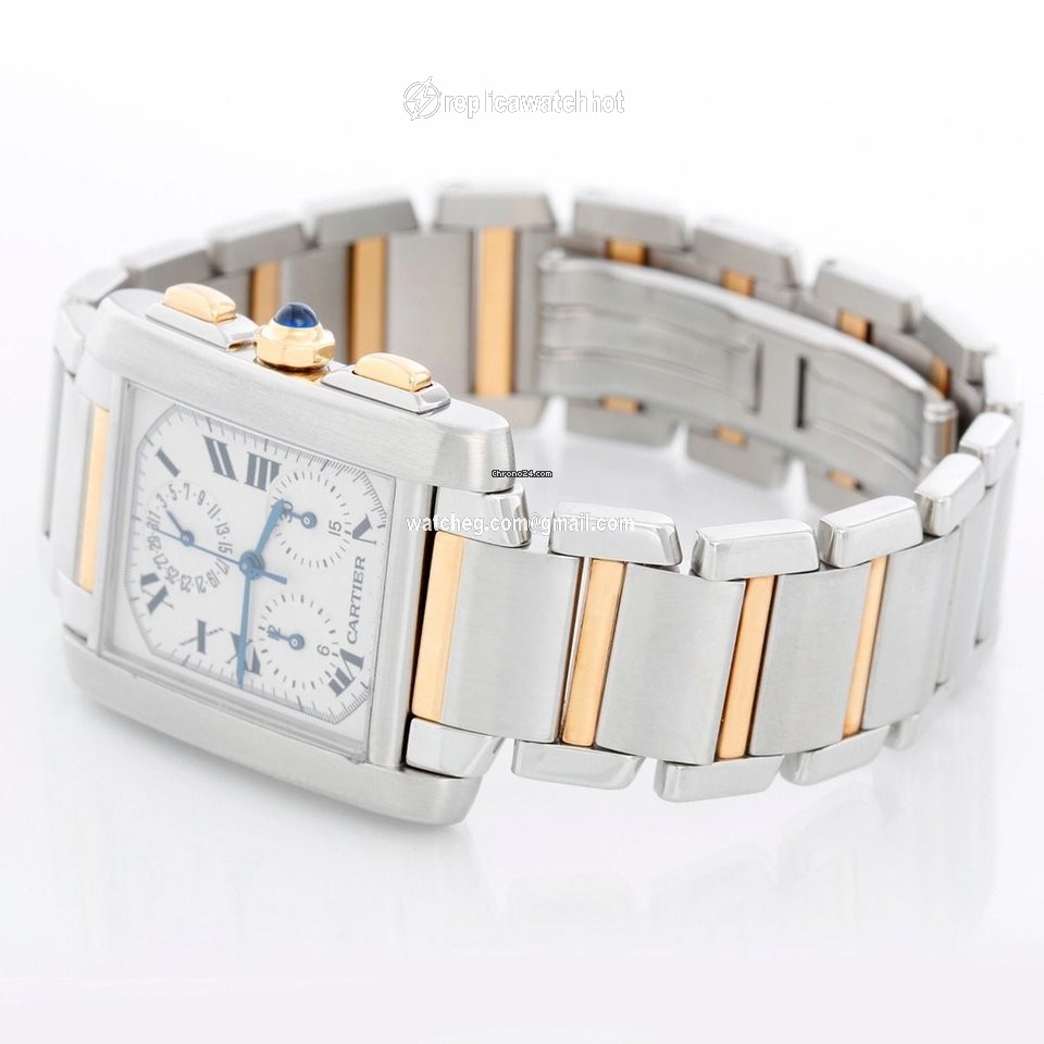 Cartier Tank Francaise Mens watch Unisex Quartz Gold Steel CRW51004Q4 2
