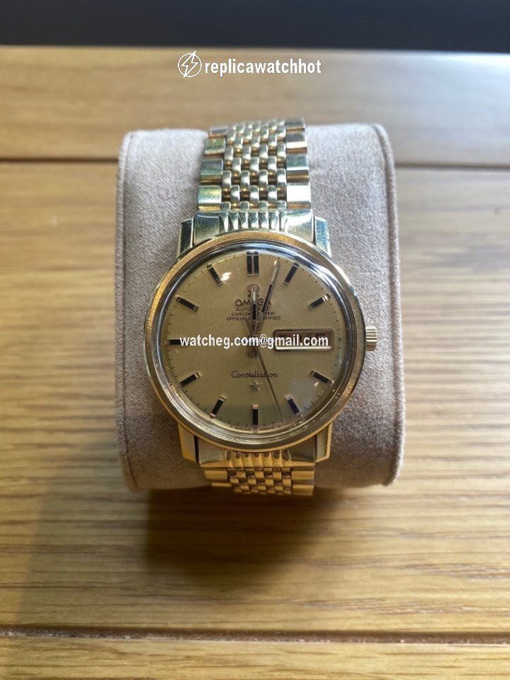 Omega Constellation Mens watch Unisex Automatic Gold Steel 1068 2