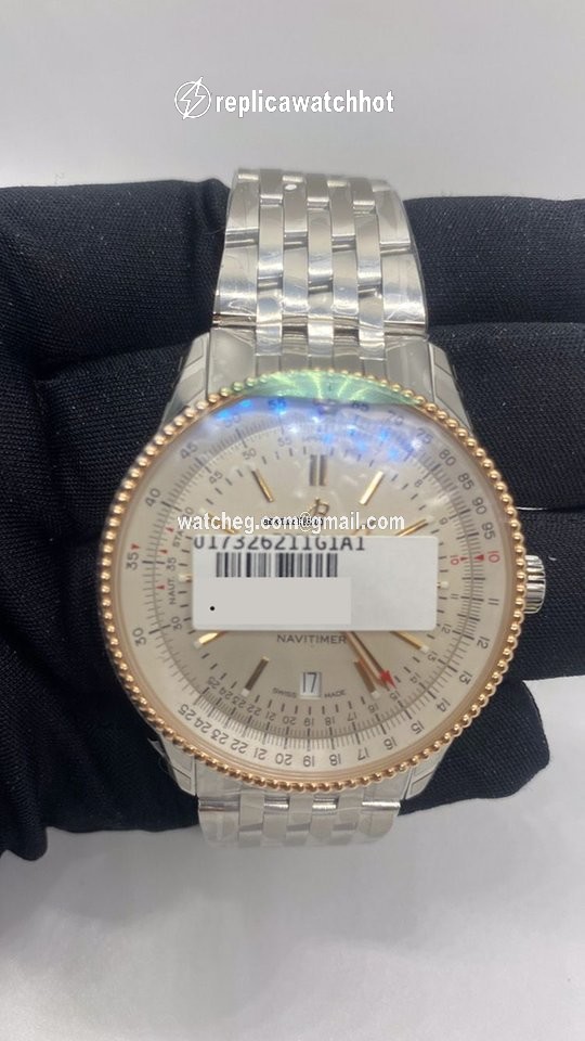 Breitling Navitimer Mens watch Unisex Automatic Gold Steel U17326211G1A1 2