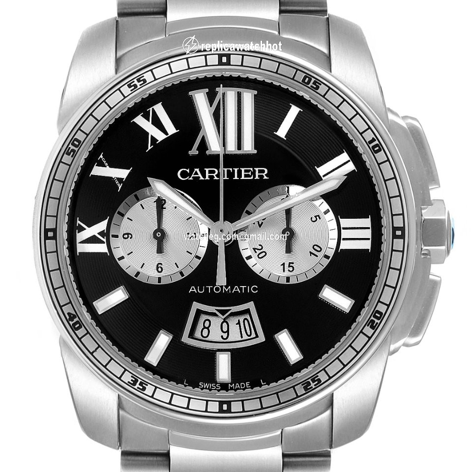 Cartier Calibre de Cartier Chronograph Mens watch Unisex Automatic Steel W7100061 2