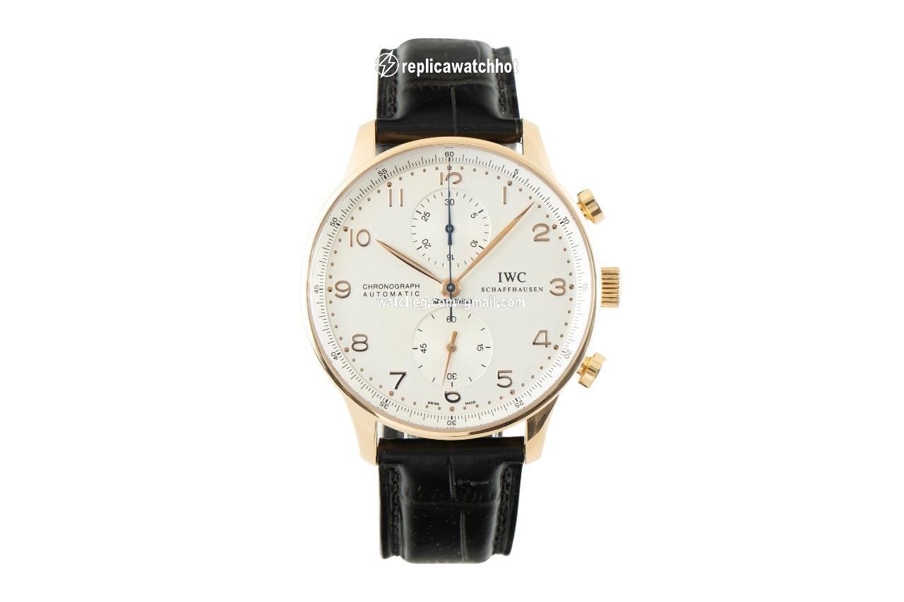 IWC Portuguese Chronograph Mens watch Unisex Automatic Red gold IW3714-02 2