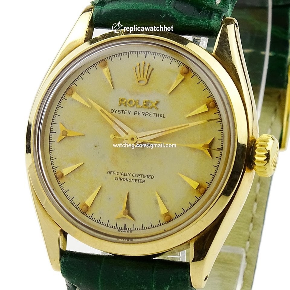 Rolex Oyster Perpetual 34 Mens watch Unisex Yellow gold Automatic 6584 2