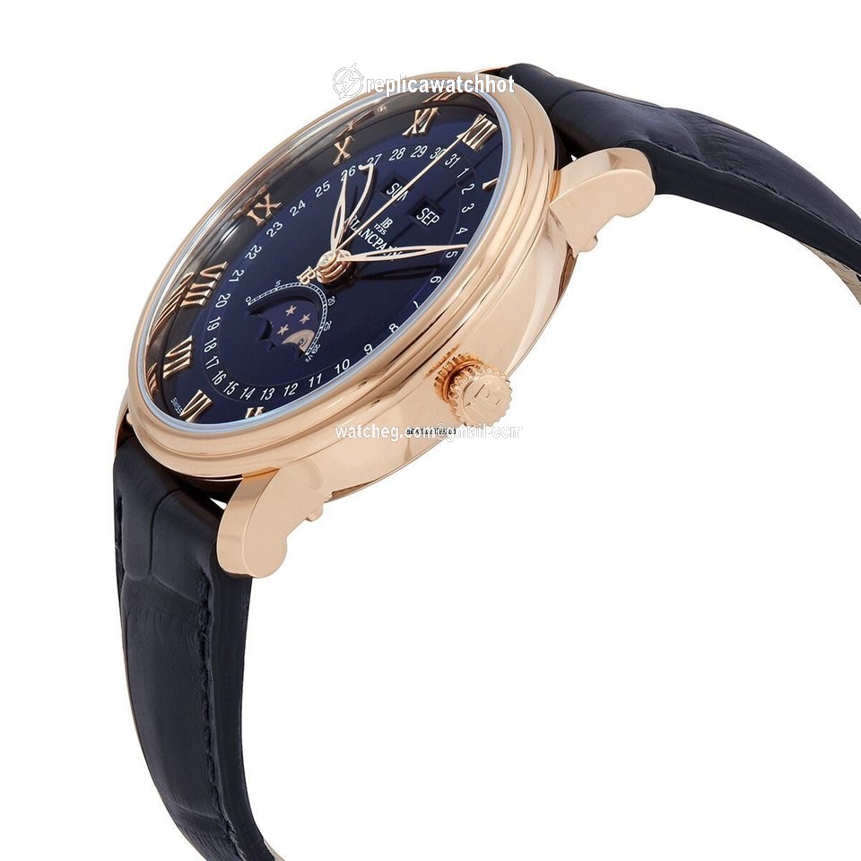 Blancpain Villeret Quantieme Complet Mens watch Unisex Automatic Red gold 6654-3640-55B 2