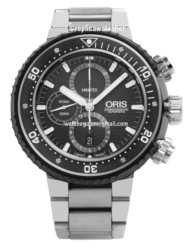 Oris ProDiver Chronograph Mens watch Unisex Automatic Titanium 01 774 7727 7154-SET 2