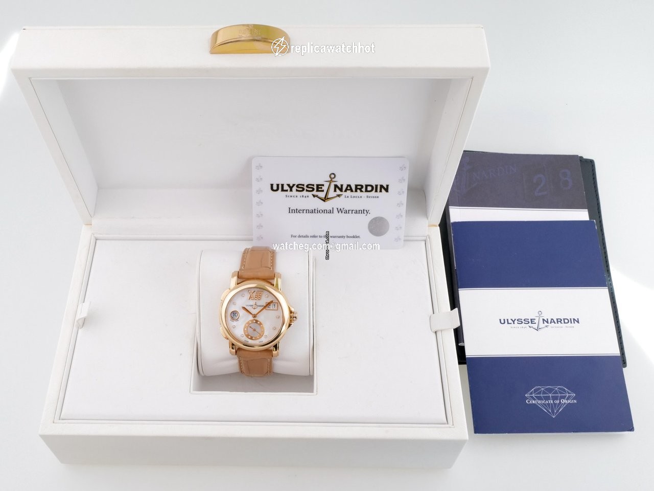 Ulysse Nardin Dual Time Womens watch Automatic Rose gold 246-22 391 2