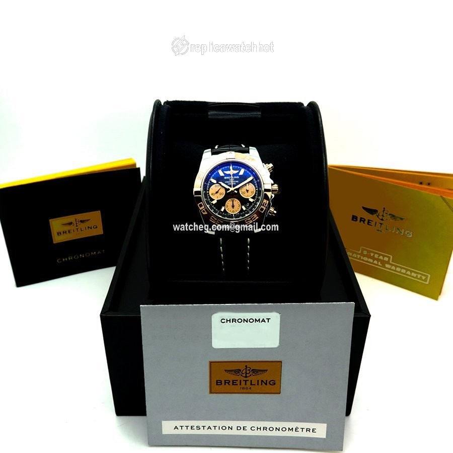 Breitling Chronomat 41 Gold Steel CB014012 2