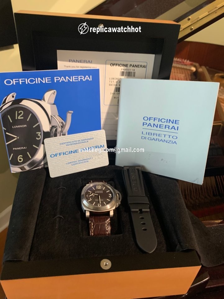 Panerai Luminor Marina Mens watch Unisex Manual winding Titanium PAM 00118 2