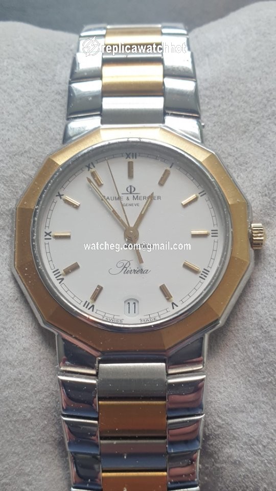 Baume & Mercier Riviera Mens watch Unisex Quartz Gold Steel 5131.038 2
