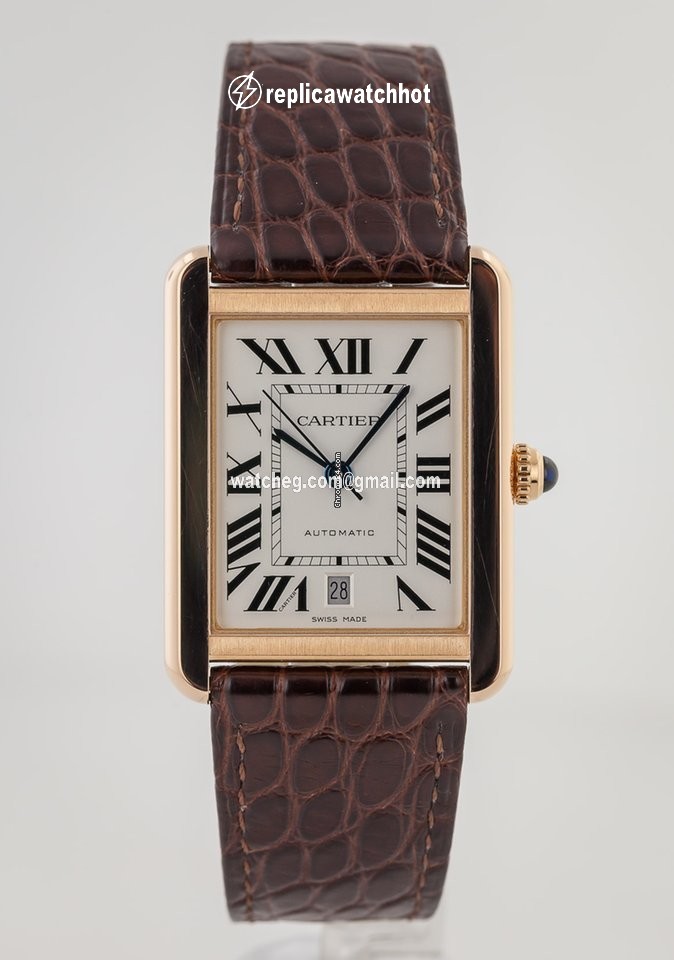 Cartier Tank Solo Mens watch Unisex Automatic Rose gold W5200026 2