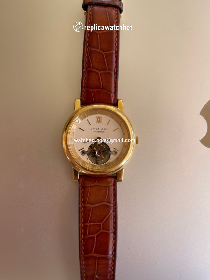 Bulgari Mens watch Unisex Manual winding Yellow gold AT 40 GL TB 2