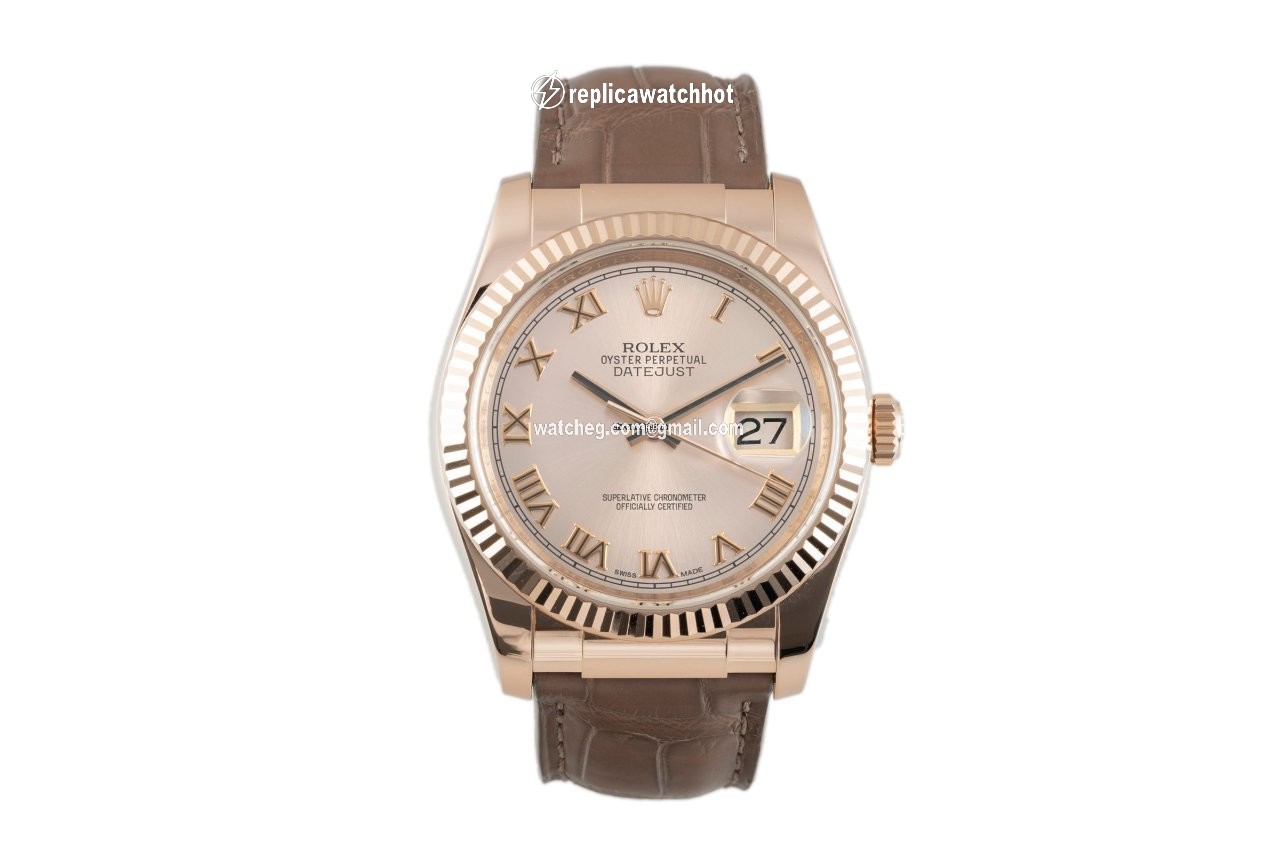 Rolex Datejust 36 Mens watch Unisex Red gold Automatic 116135 2