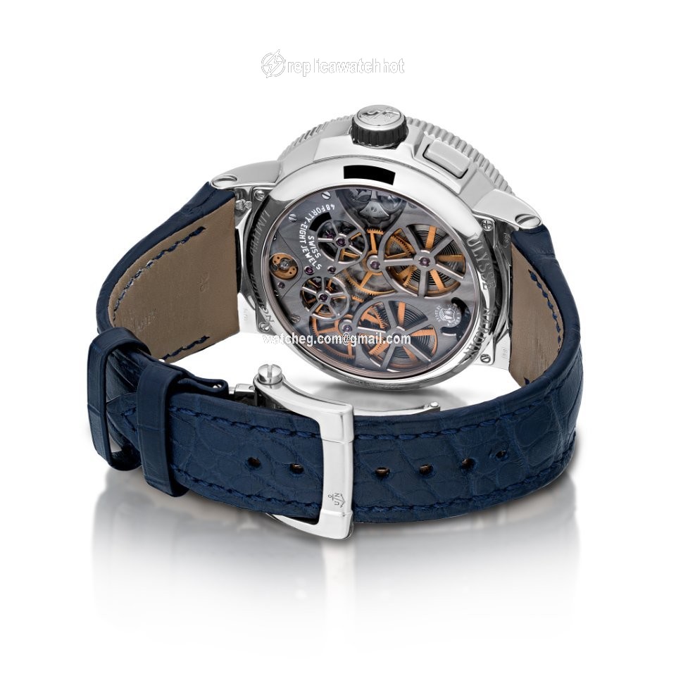 Ulysse Nardin Marine Grand Deck Mens watch Unisex Manual winding White gold 6300-300 2