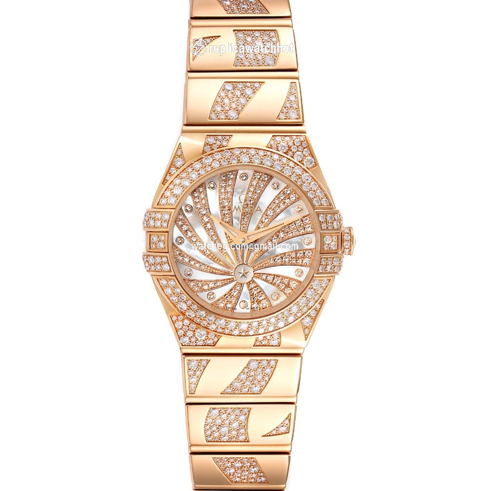 Omega Constellation Quartz Womens watch Quartz Rose gold 123.55.24.60.55.011 2
