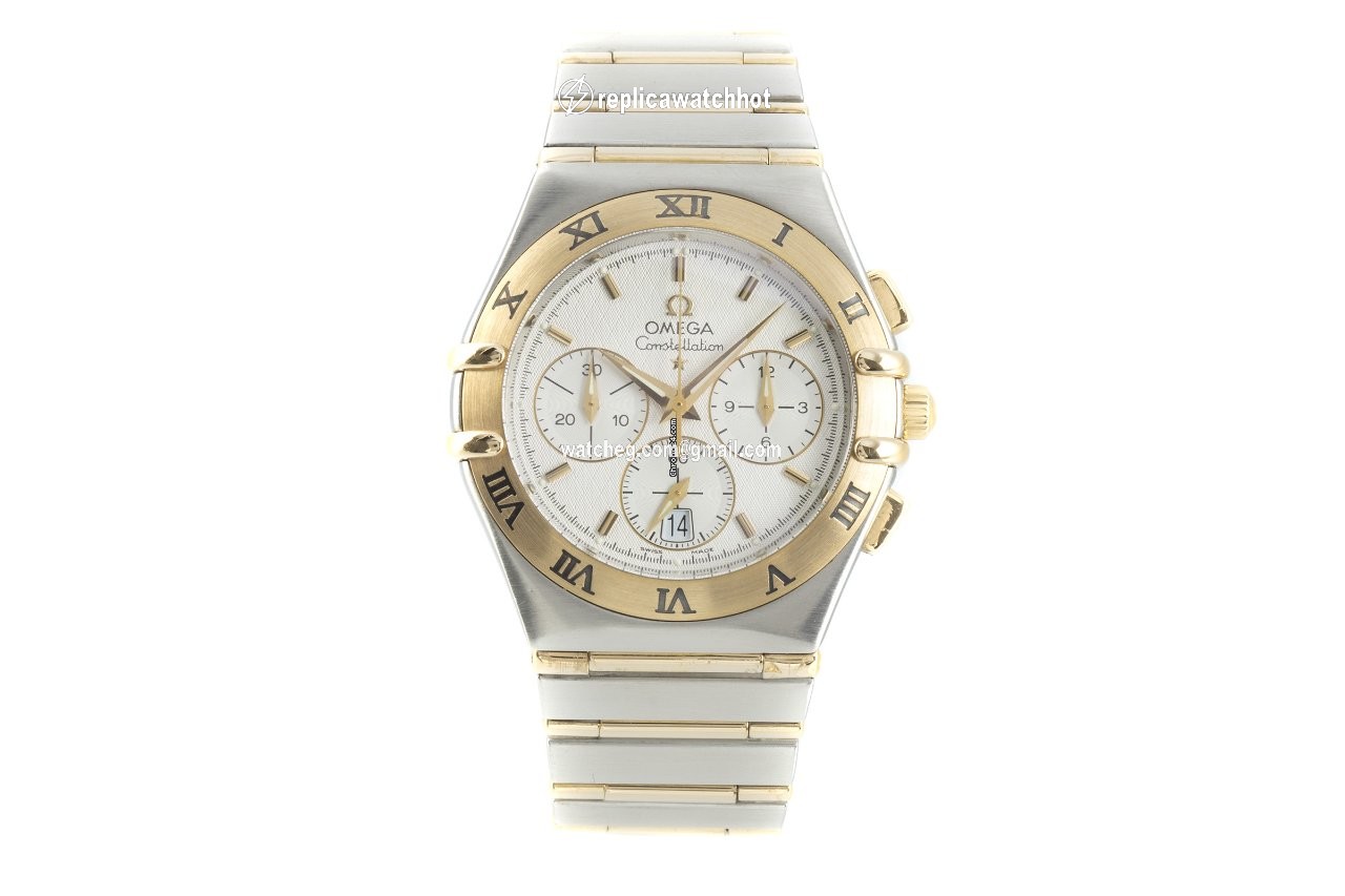 Omega Constellation Mens watch Unisex Quartz Gold Steel 386.1201 2