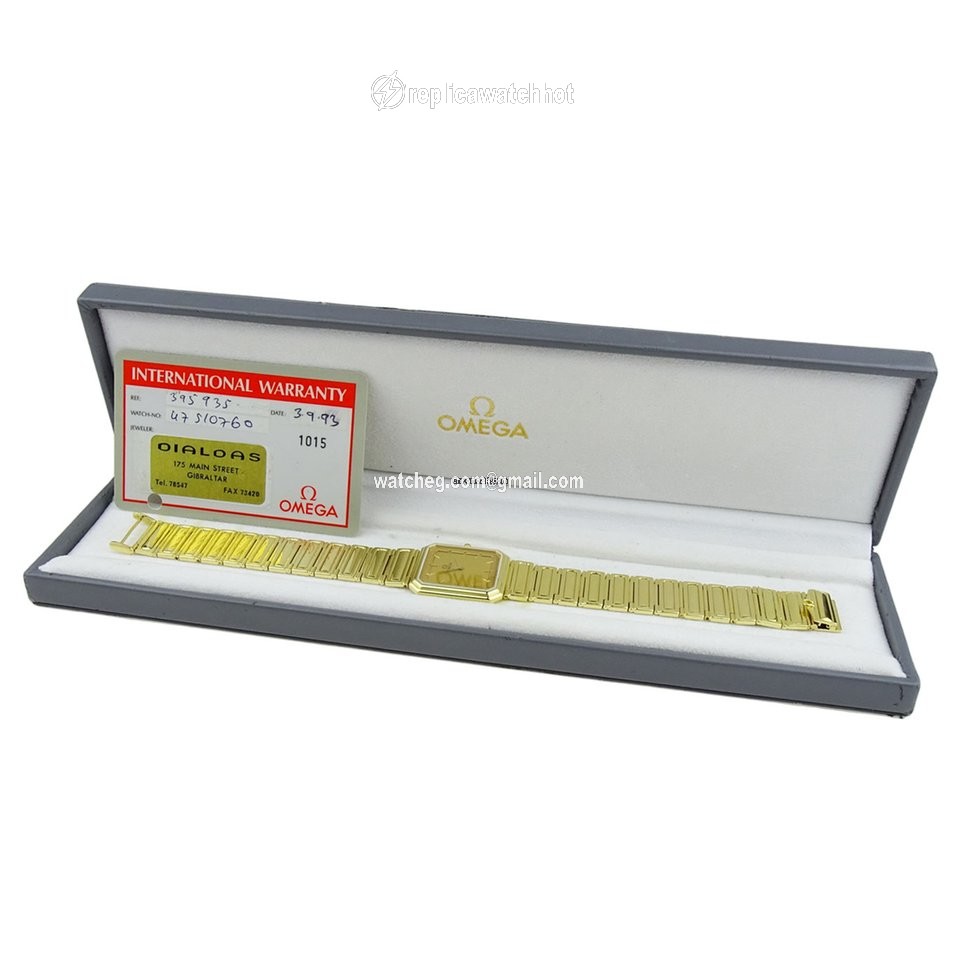 Omega Mens watch Unisex Quartz Yellow gold 395.935 2