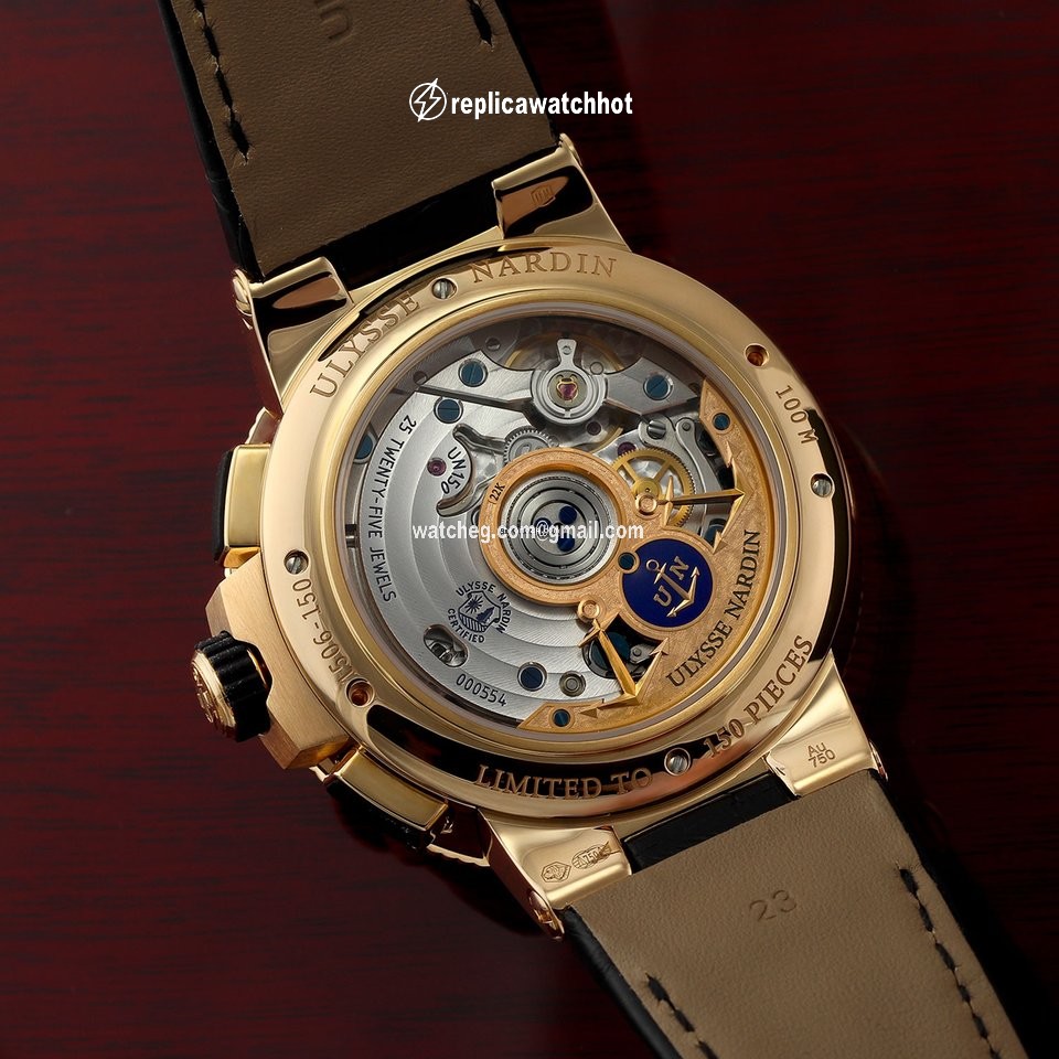 Ulysse Nardin Marine Chronograph Mens watch Unisex Automatic Rose gold 1506-150 LE 2