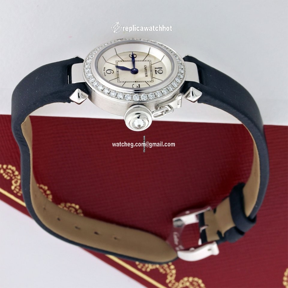 Cartier Pasha Womens watch Quartz White gold wj124027 2